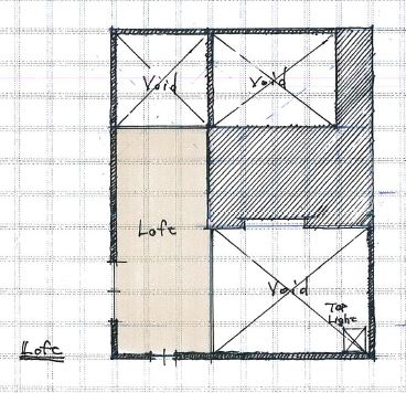 マドリヤアーキテクツ一級建築士事務所 【1800万円/間取り図有/無垢材】1000万円台で無垢材や造作をふんだんに。家具職人さんの家の間取り図（3LDK）ロフト
