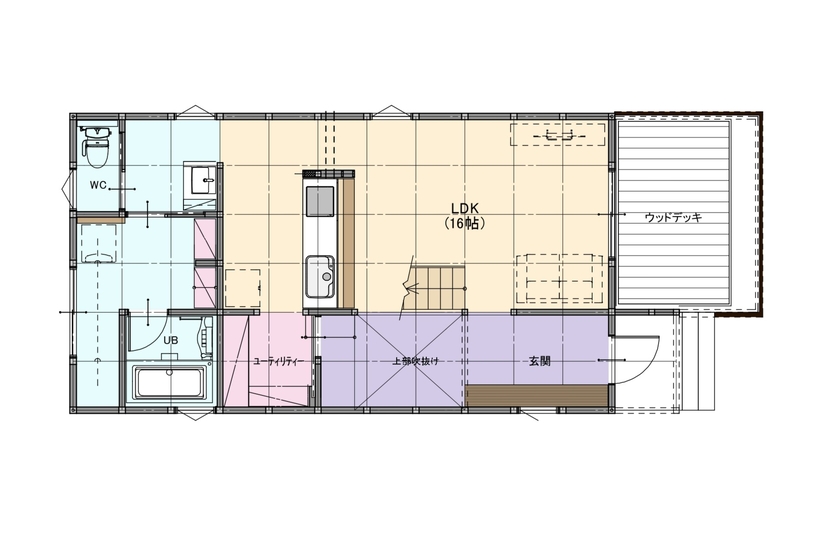 タキナミ 【間取り図有】自慢したくなる家、私達だけの特別なマイホームの間取り図（3LDK）1階