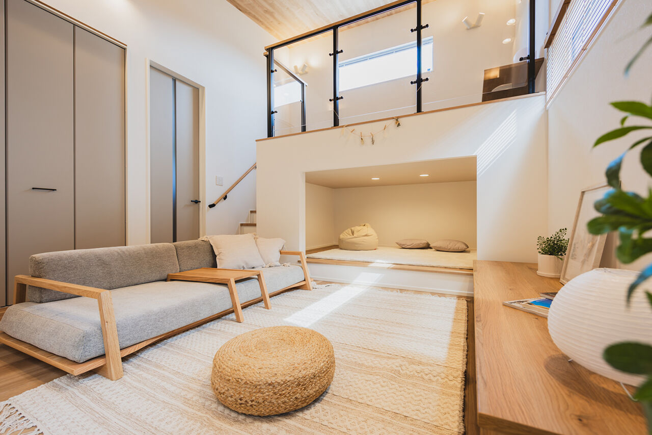 オーリック建設（旧：永代ハウス） 【平屋/スキップフロア/ヌック】家族がそれぞれ、自分のポジションでくつろげる平屋の建築実例画像3