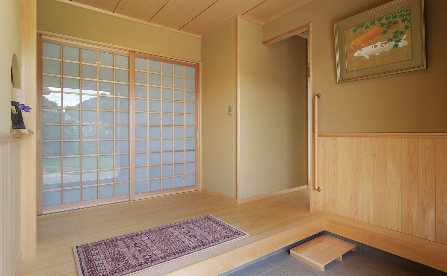 菊池建設 【無垢材/吹き抜け/二世帯住宅】愛着のある旧家の材を活かした本格和室のある和モダンな家の建築実例画像6