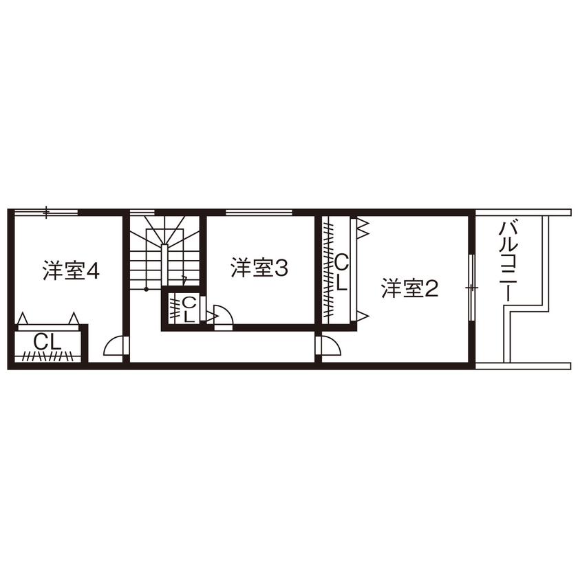 和光ホームズ 注文事業部 【大阪市/狭小/3階建て】土地約18坪でもゆったり４LDKプラスインナーガレージも！の間取り図（4LDK）3階