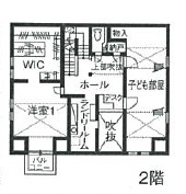 渡部製作所 【薪ストーブ/パッシブ設計/ロフト/土間】赤井川の美しい自然になじむ、懐かしくもモダンな農家の家の間取り図null