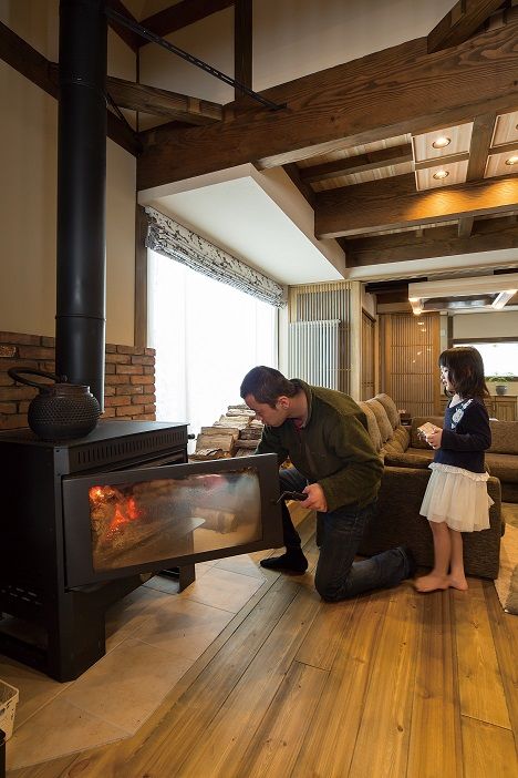 渡部製作所 【薪ストーブ/パッシブ設計/ロフト/土間】赤井川の美しい自然になじむ、懐かしくもモダンな農家の家の建築実例画像7