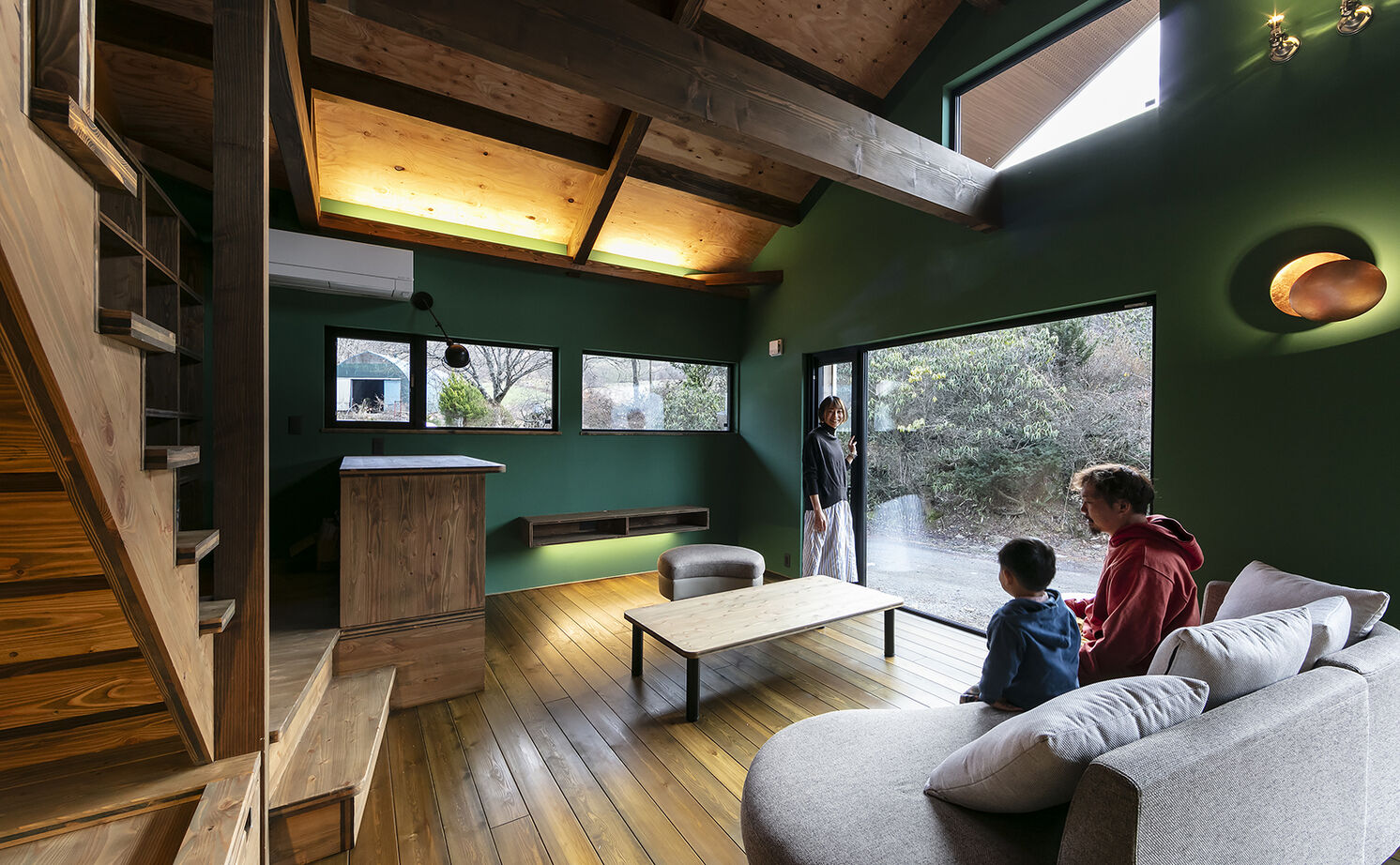 渡部製作所 【3000万円台/間取図/日高町/無垢材/平屋】おおらかな自然に抱かれた、薪ストーブと珈琲を愉しむ平屋の建築実例画像4