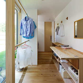 一級建築士事務所　フクダ・ロングライフデザイン 【箕面市/平屋】採光と中庭のある平屋。パッシブ冷暖で快適・子育て仲間が集う空間の建築実例画像10