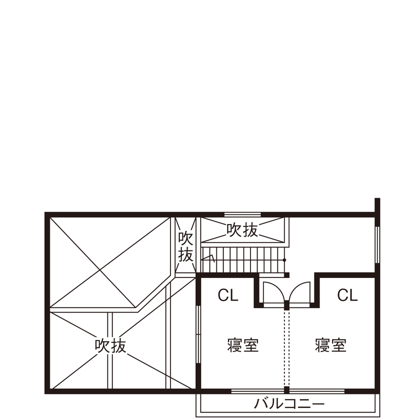 フィデア 【間取図有｜2000～2499万円｜ガレージ｜本棚】子育ても車も読書も楽しい、こだわりのガレージハウスの間取り図（3LDK）2階