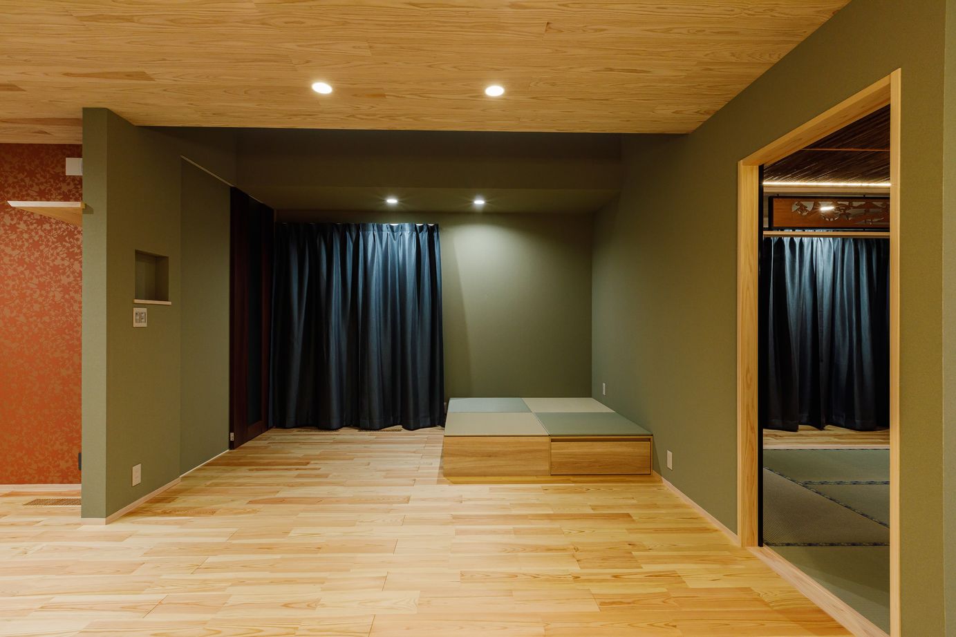 はだしの家． 【兵庫県姫路市/高性能住宅/2階建て】考え抜いたデザインと間取り　和モダン×高性能の邸宅の建築実例画像5