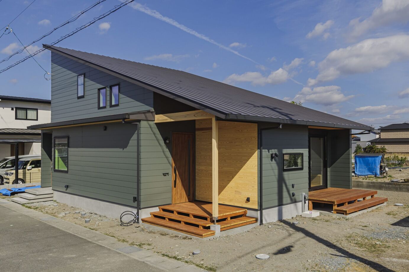 はだしの家． 【姫路市／42坪／半平屋／緑との調和×音の癒し】緑音の家－緑に包まれ、音に癒されるの建築実例画像9