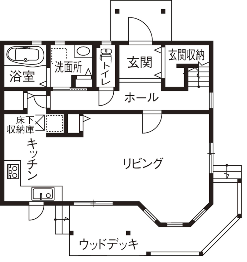 セルコホーム 【30坪台|間取り|高気密高断熱|ポーチ】憧れたイギリスのアンティーク調の空間で、趣味の幅が広がる住まいの間取り図（3LDK）1階