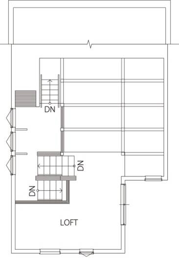 ポウハウス一級建築士事務所（ポラスグループ） 【狭小地/2階建て/2300万円/20坪台/間取り】愛車を1番カッコよく愛でられるこだわりのガレージハウスの間取り図（2LDK）ロフト