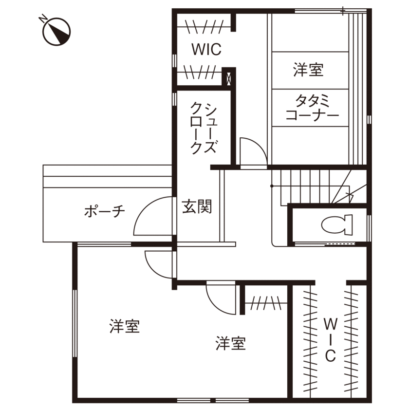 ポウハウス一級建築士事務所（ポラスグループ） 【2000万円台/土地27坪/間取り図有】3ｍもの天井高と2.5階のバルコニーで、明るく開放感あふれるLDKが誕生の間取り図（2LDK）1階