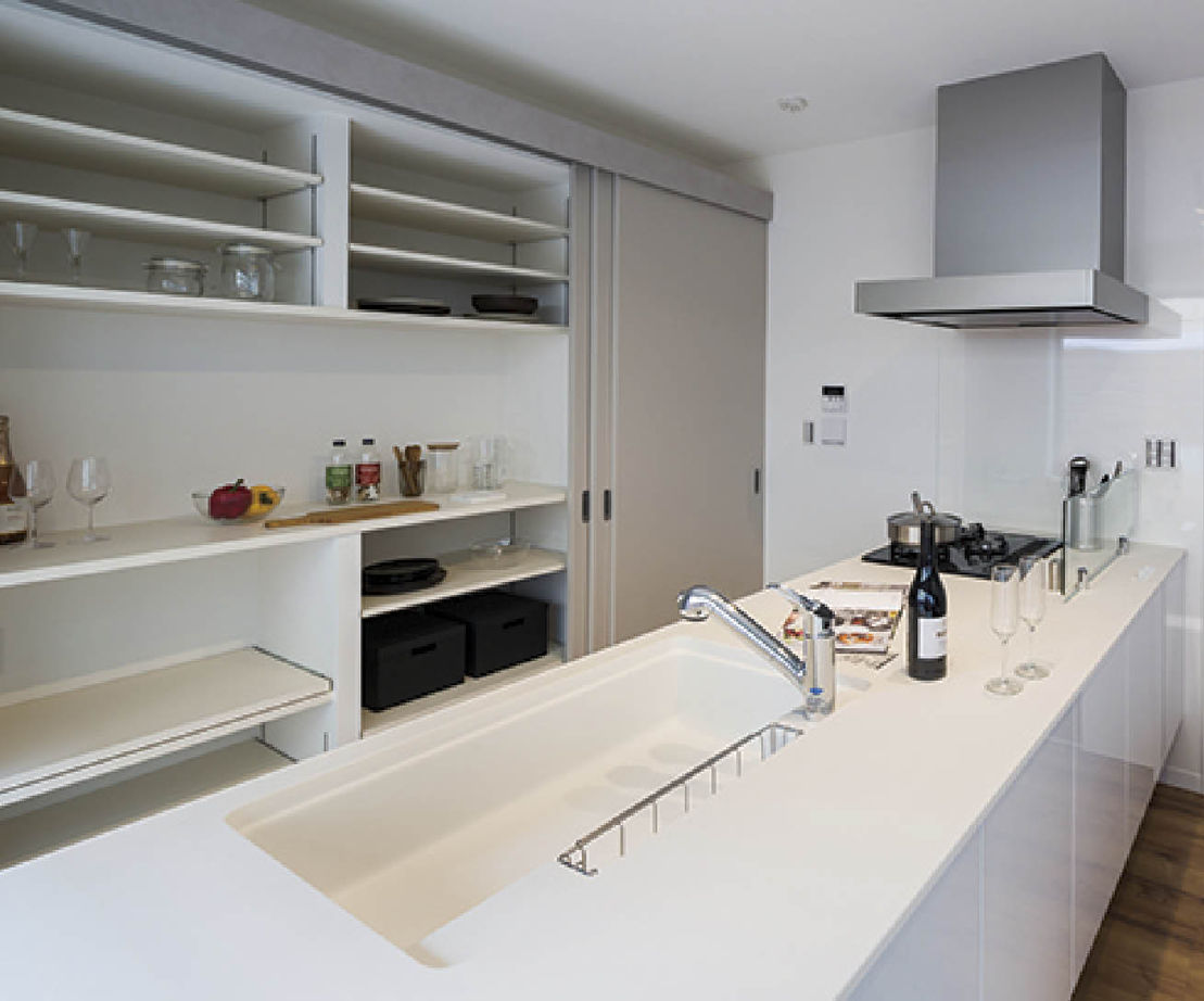 モレスの家 ［兵庫県芦屋市×シンプルモダン］光、風、緑が彩る豊かな暮らし　開放感あふれる中庭のある家の建築実例画像5