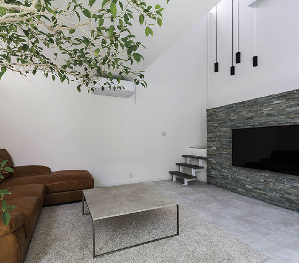 モレスの家 ［大阪府箕面市×こだわりデザイン］家族だけの空が見える、中庭のあるキューブハウスの建築実例画像4