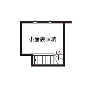 石井工務店 室内を描く回遊動線が暮らしを豊かにした平屋の間取り図（3LDK）小屋裏
