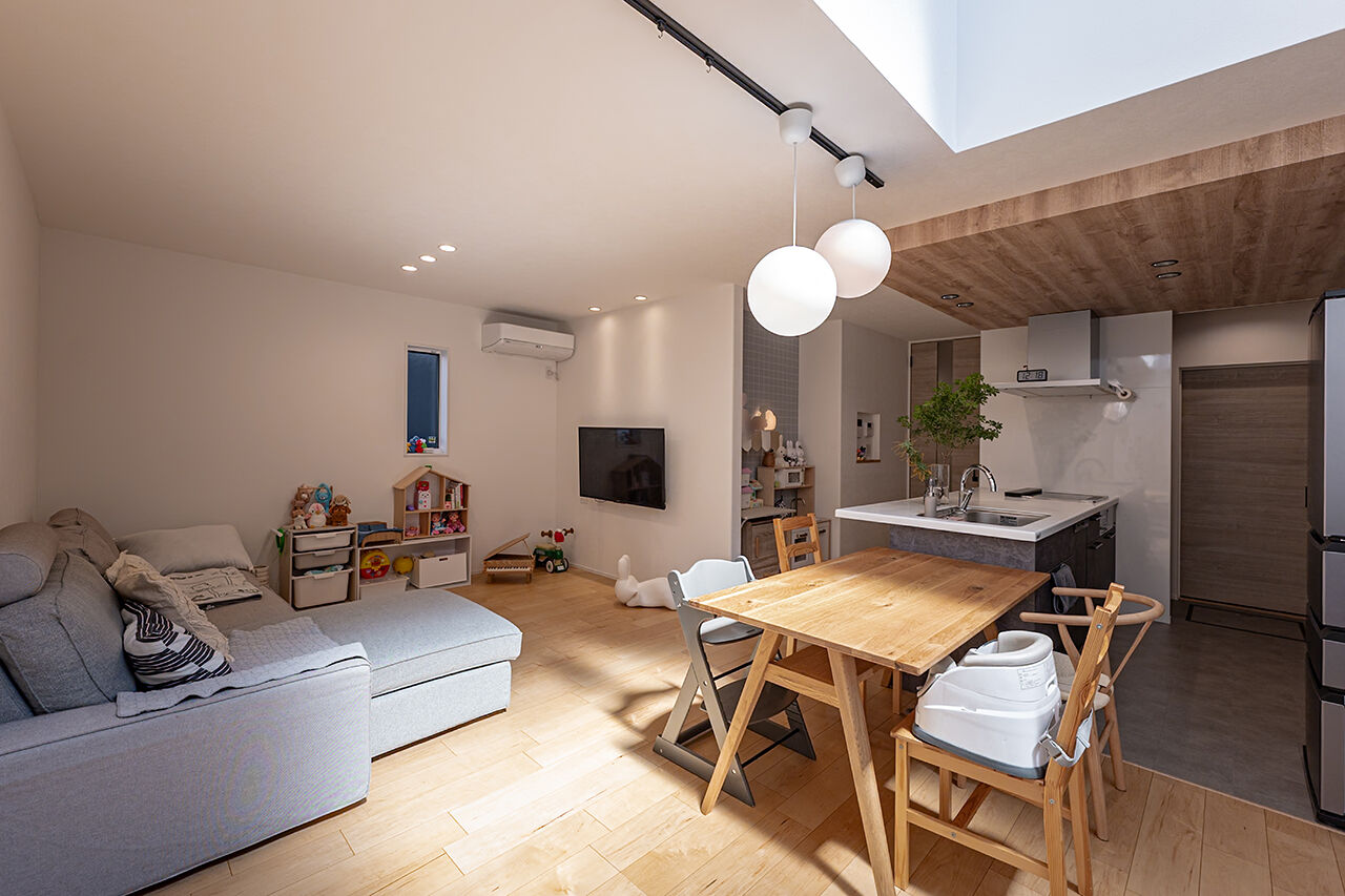 楓工務店 【奈良県北葛城郡上牧町/2000万円台/約32坪/耐震等級3】ママ友がいつ来ても大丈夫、家事ラク間取りプランの建築実例画像3