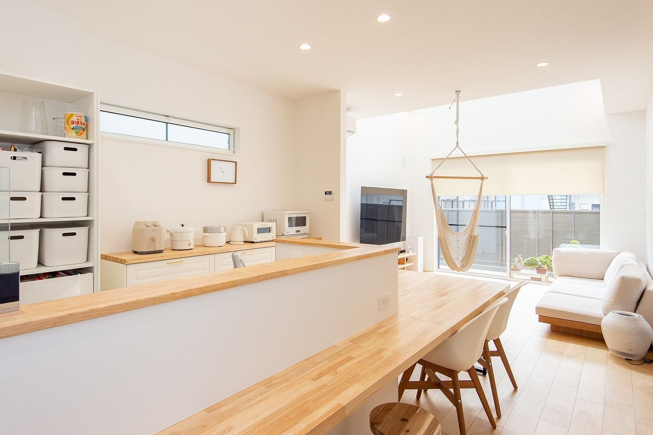 北辰工務店（ポラスグループ） 【1000万円台/30坪台/間取り図有/吹き抜け】ナチュラルテイストで 家事も子育ても楽しめる家の建築実例画像2