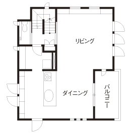 ミサワホーム 家族の絆を育む3階建2世帯住宅　ガレージ上の「蔵」がゆとりを実現の間取り図null２階