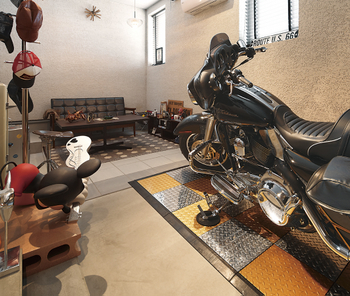 ミサワホーム 遊び心を満たすカフェ風ガレージ。変化に富んだ立体的空間の楽しさの建築実例画像5