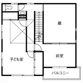 ミサワホーム 子育ても家事も、予想以上の楽しさ。「本当によく考えられた家です」の間取り図null2階