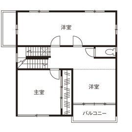ミサワホーム 自由設計を超える企画住宅と出会う　家族のつながりと住み心地を満喫の間取り図null２階
