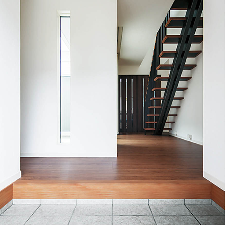 ミサワホーム 空へ抜ける中庭を囲む大開口サッシ　南北から光あふれる高天井のＬＤＫの建築実例画像5