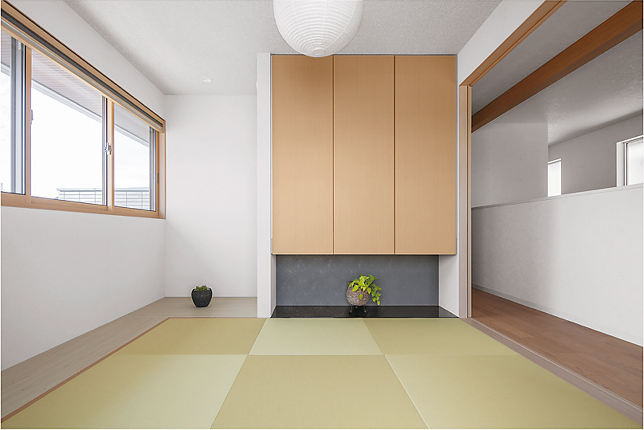 ミサワホーム 開放的な3.5mもの高天井のLDK。子育てを楽しむゆとりの大空間設計の建築実例画像7