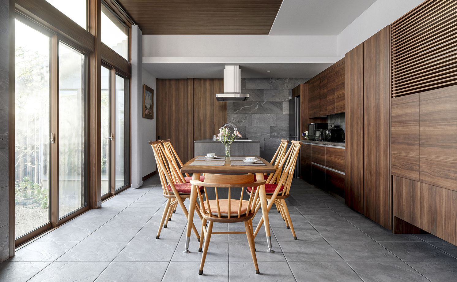 ミサワホーム 【大開口/高天井/平屋】庭とつながる開放的なリビングで、自然を感じて暮らす邸宅の建築実例画像4