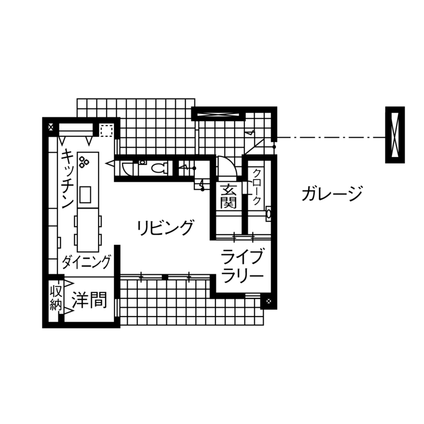 ミサワホーム 【スキップフロア/高耐震/間取り図有】細部まで整えられたデザインで、毎日を穏やかな気分で暮らすの間取り図（5K以上）1階