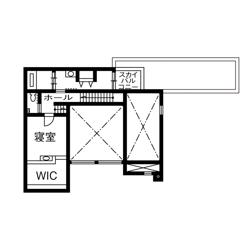 ミサワホーム 【スキップフロア/高耐震/間取り図有】細部まで整えられたデザインで、毎日を穏やかな気分で暮らすの間取り図（5K以上）2階