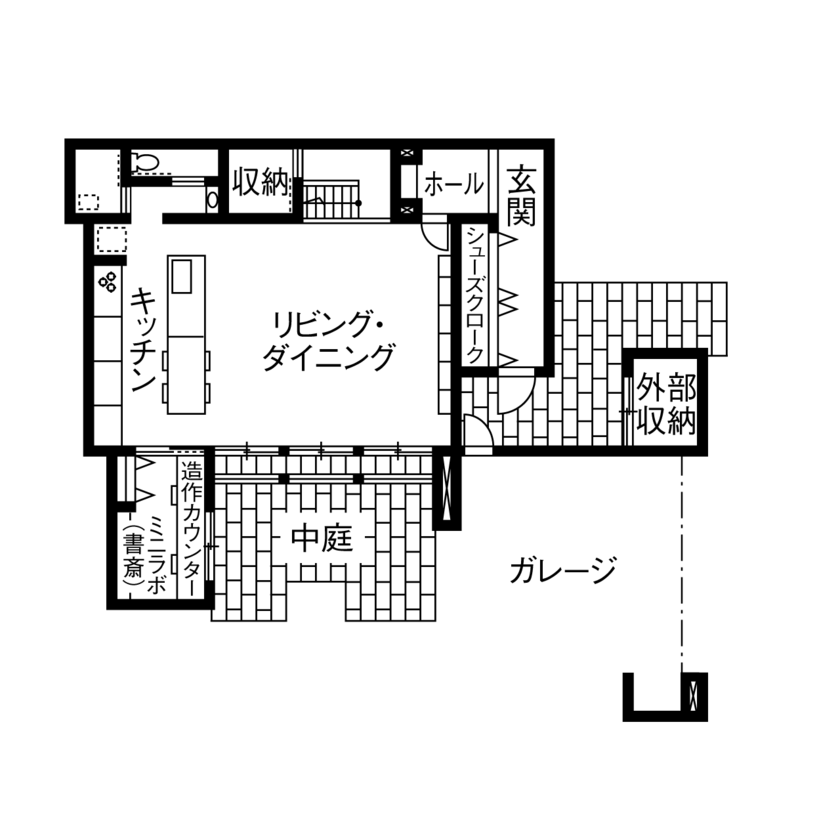 ミサワホーム 【高天井/高窓/書斎】家族の何気ない日常が、何よりも大切な時間になるの間取り図（3LDK）1階