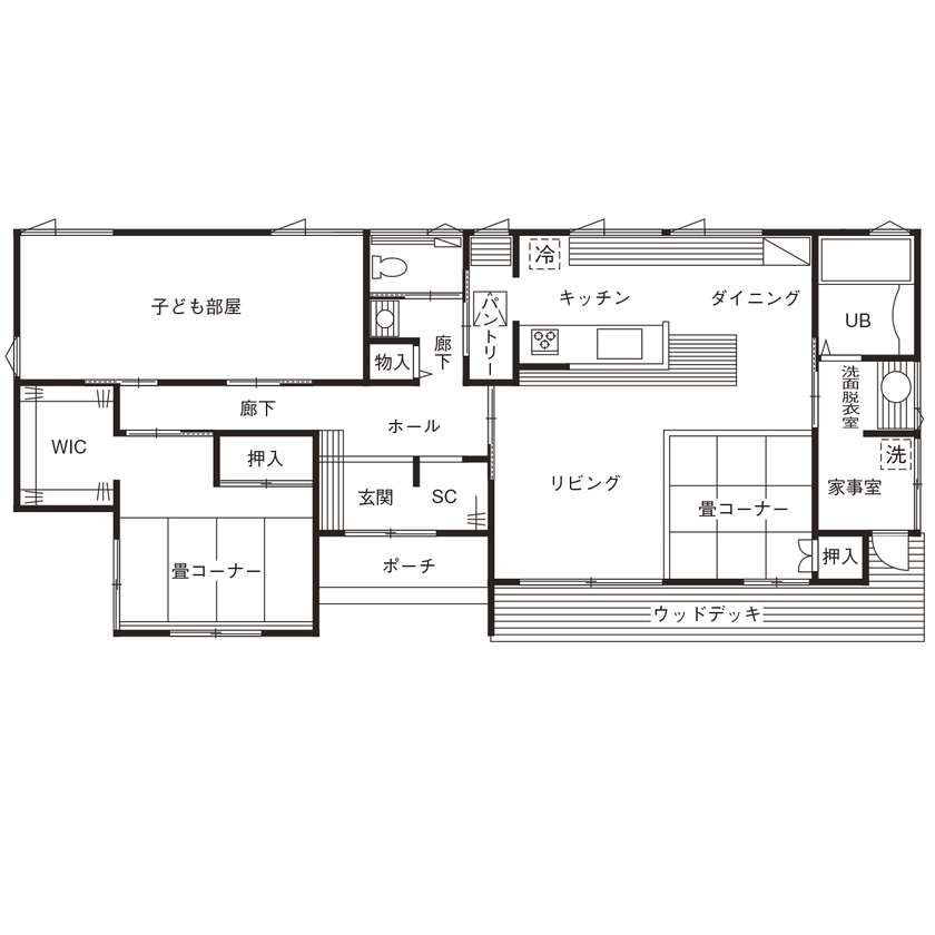 WABIKA/廣神建設（ひろかみけんせつ） 【2,462万円/平屋】丁寧な暮らしを楽しむ和の家の間取り図null1階