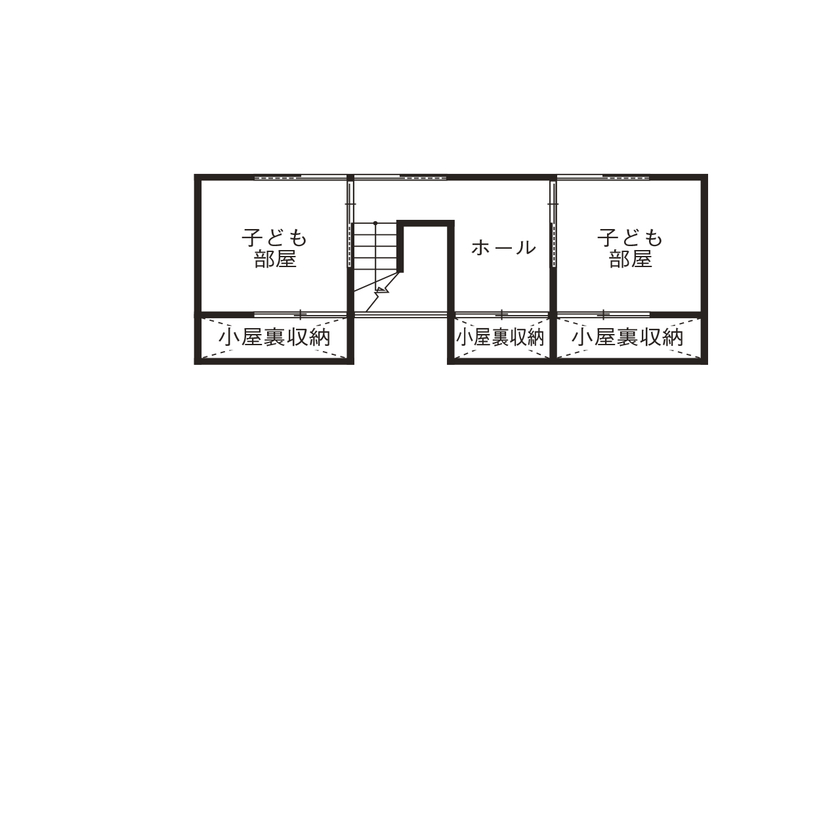 WABIKA/廣神建設（ひろかみけんせつ） 【2000万円台/和モダン】坪庭を愉しむおもてなしの家の間取り図null2階