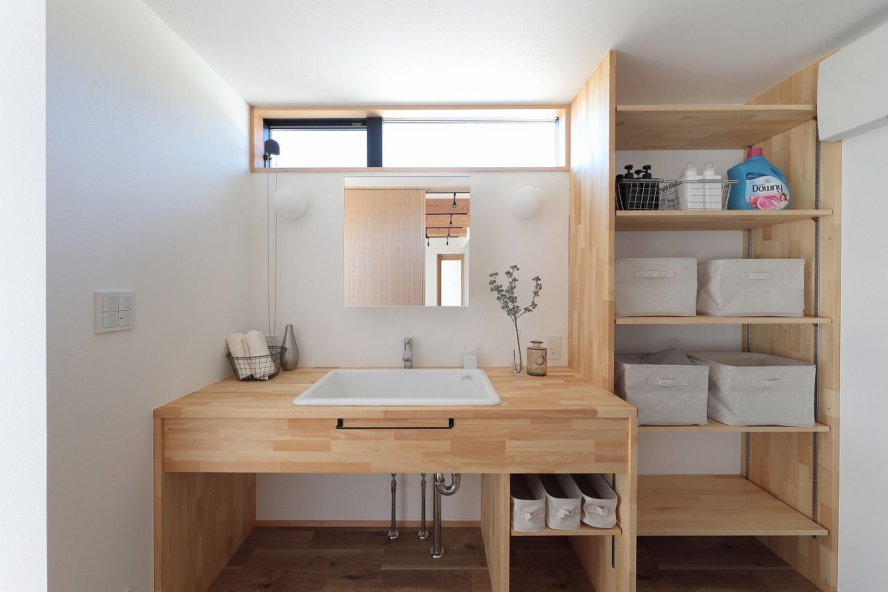 WABIKA/廣神建設（ひろかみけんせつ） 【本体価格2000万円台/28.8坪】庭とつながる広々デッキの平屋の建築実例画像7