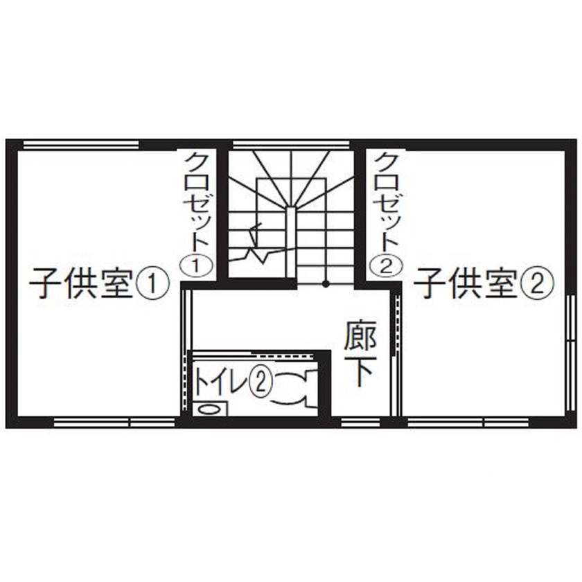 WABIKA/廣神建設（ひろかみけんせつ） シンプルな空間に宿す、美しさ。自然素材の風合いに包まれた家の間取り図（3LDK）2階