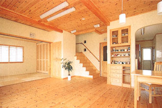 次世代の家　門目建設 住まいへの要望を予算内で実現した無垢材の家の建築実例画像2