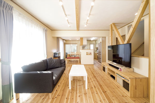 次世代の家　門目建設 インナーガレージのある家の建築実例画像1