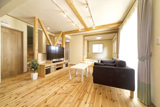 次世代の家　門目建設 インナーガレージのある家の建築実例画像2