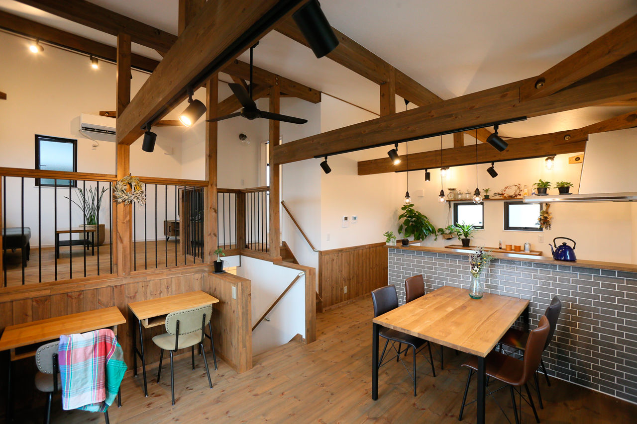 アクロスホーム 【BinO/上田市/スキップフロア/1000万円台/間取り有】小さく建てて豊かに暮らす。アイデアいっぱいの家！の建築実例画像2