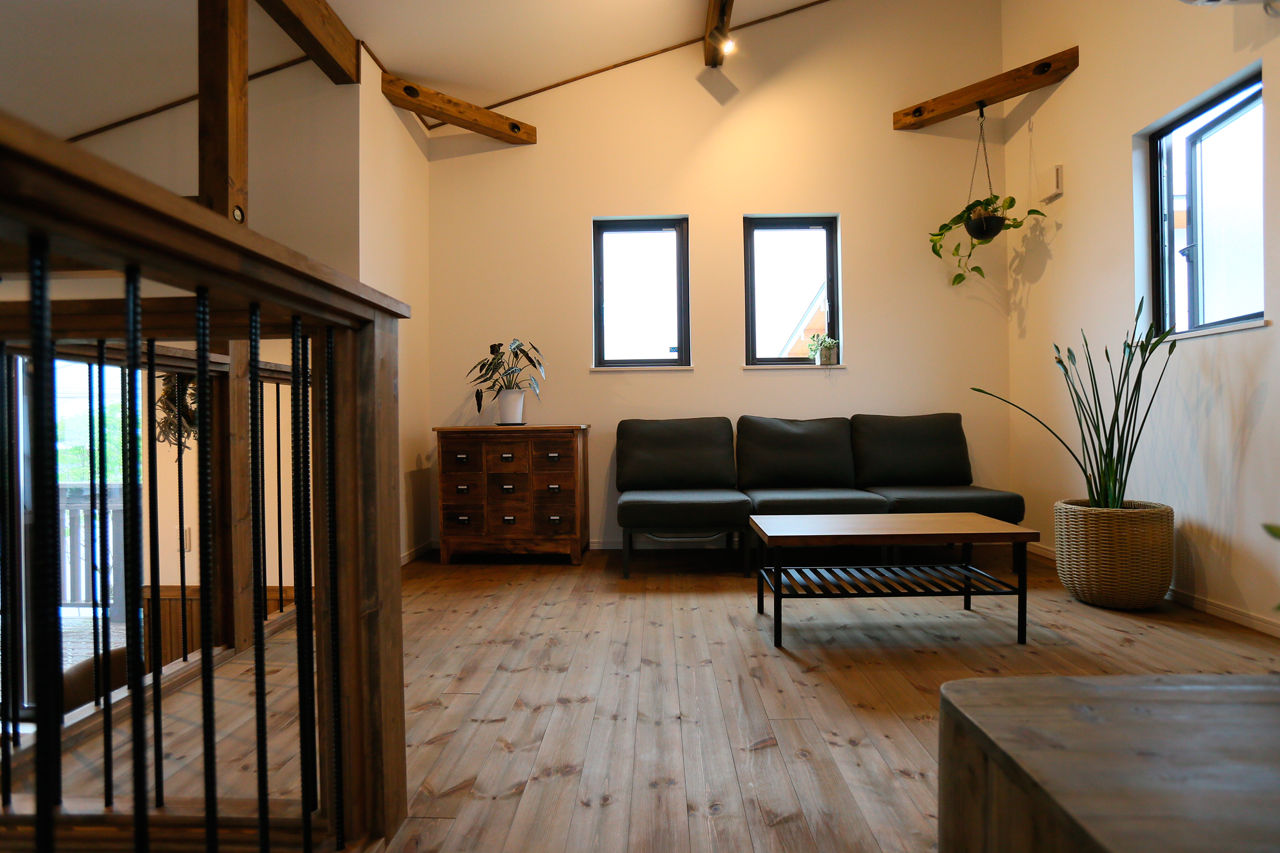 アクロスホーム 【BinO/上田市/スキップフロア/1000万円台/間取り有】小さく建てて豊かに暮らす。アイデアいっぱいの家！の建築実例画像7