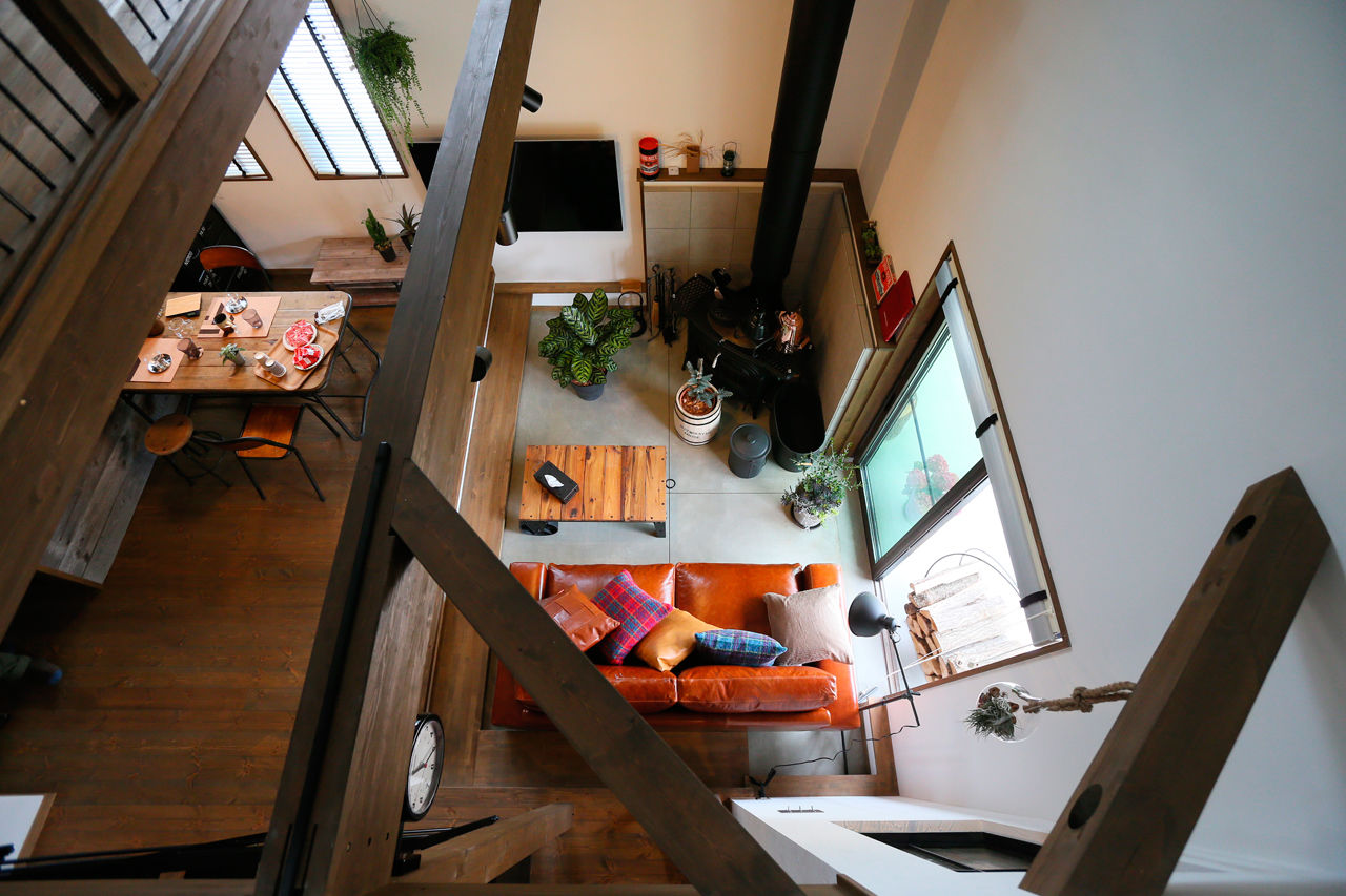 アクロスホーム 【BinO/上田市/1000万円台/間取り有/薪ストーブ】楽しい暮らし！大人インダストリアル「平屋＋ロフト」の家の建築実例画像9