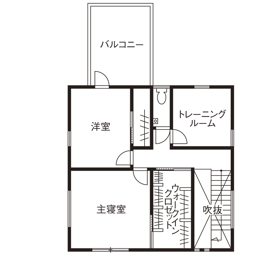 アクロスホーム 【ゼロキューブ/2000万円台/間取り有】規格住宅のイメージが変わる！北欧ヴィンテージのガレージハウスの間取り図（3LDK）２階