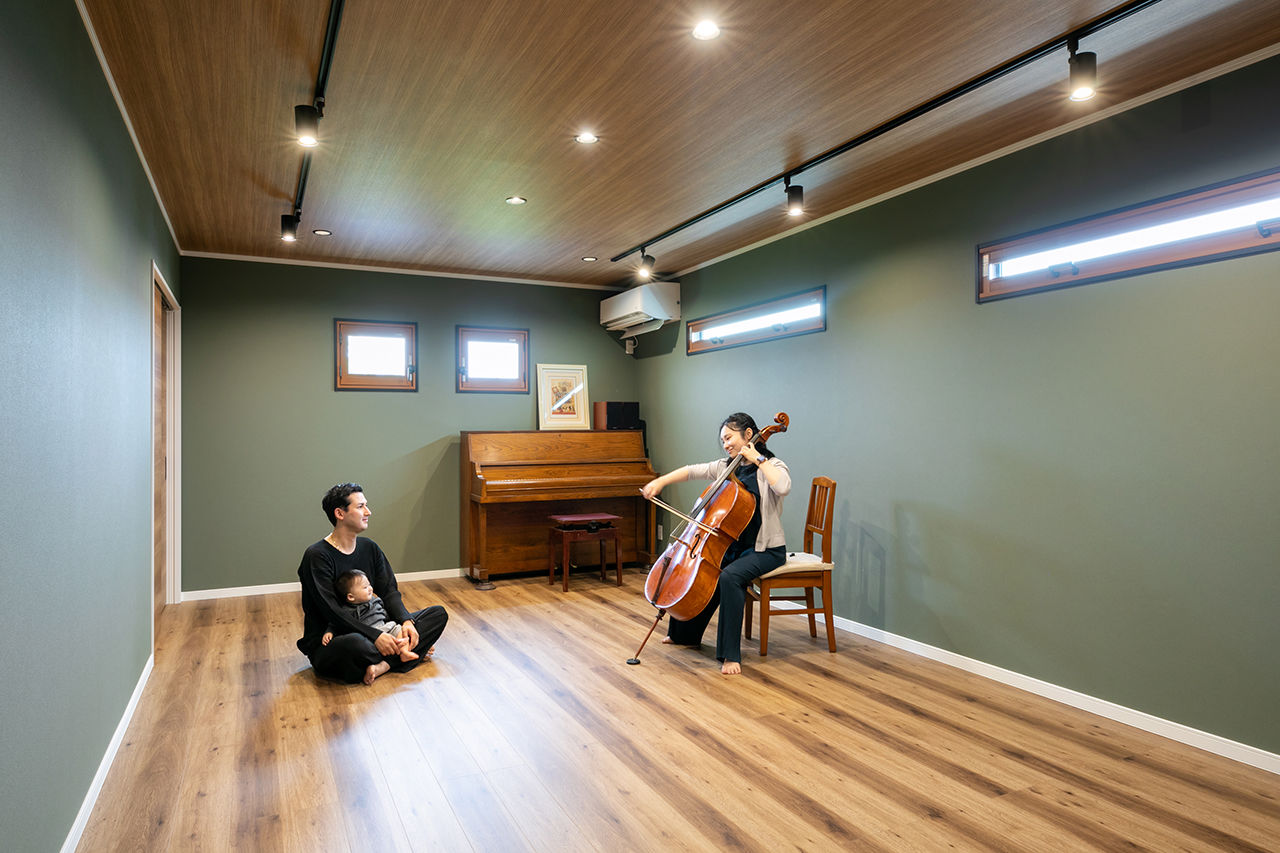 コタエルハウス（山岸工業） 【音楽室／間取り図】「この動線理想通り！」と感動した動線とたっぷりとした収納で住み心地はバツグンの建築実例画像6