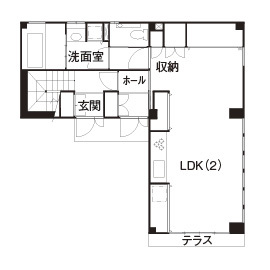 アナタカラ建設 【大阪府/インナーガレージ/50坪台】スタイリッシュ&ヴィンテージな3階建て住宅の実例（間取り図有）の間取り図（LDK+３LDK+WIC）１階