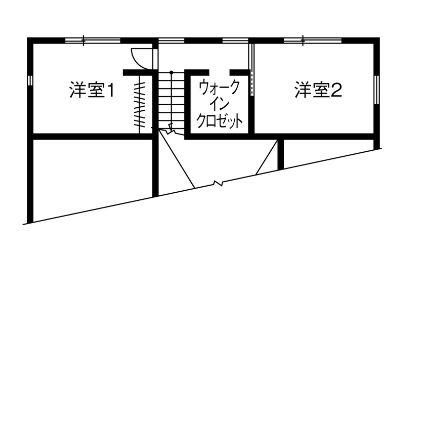 オークデザインハウス（オークス建設） 【2000万円～2499万円で建てた家】オーク無垢床×屋久島地杉のウッドデッキ×数年後の快適性を配慮した住まいの間取り図（4LDK）2階