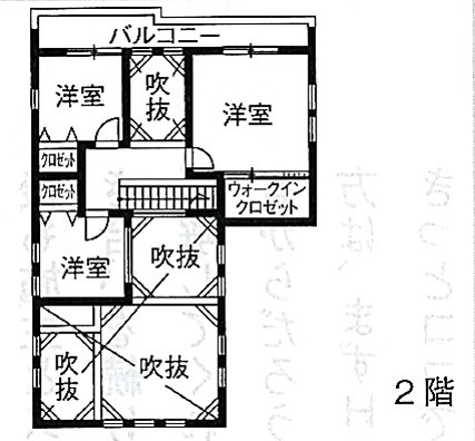 東創プランニングサービス 【2000万円】【間取り有】愛車や趣味を楽しむ家。遊び心溢れるプランが詰まったガレージハウスの間取り図（4LDK）２階