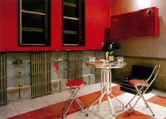 東創プランニングサービス 【間取り有】大理石の床とコンクリート調の壁がスタイリッシュ。Rosso(赤)がテーマのガレージハウスの建築実例画像6