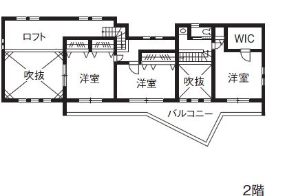 東創プランニングサービス 【間取り有/インナーガレージ】「車が主役のガレージハウスが建てたい！」そんな夢を土地探しからサポートの間取り図（4LDK）2階