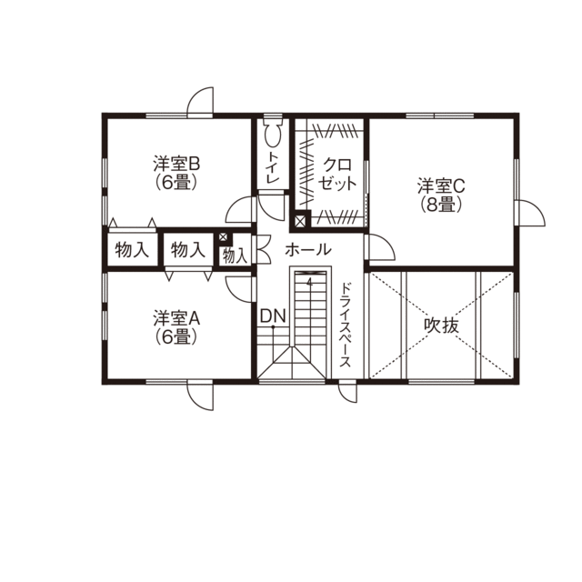 ホーム企画センター 【2500万円～3000万円】経済的なNearly ZEH仕様。トリミングサロン併設の快適マイホームの間取り図（3LDK＋店舗）2階