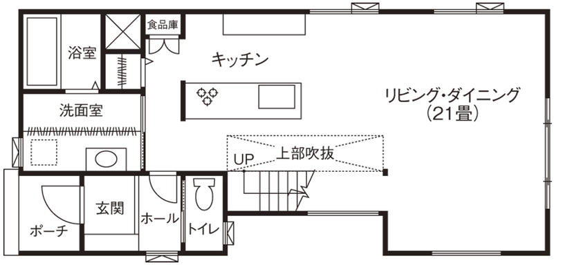 ホーム企画センター 【2000万円～2500万円】光をたっぷり採り込む快適新居　炭の効果を実感できる心地よさの間取り図（3LDK）１階