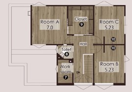 ホーム企画センター 【札幌市】家族の成長と暮らしを支える、柔軟な住まいのかたちの間取り図（3LDK）2階